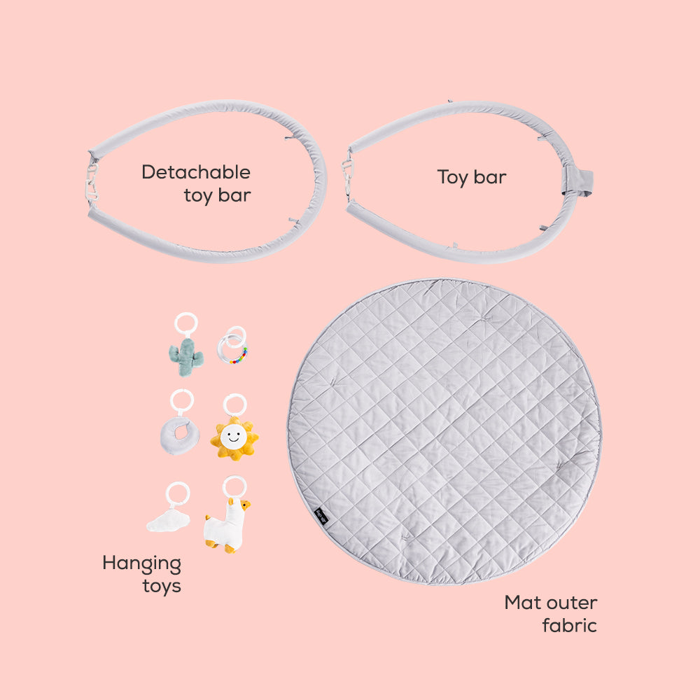 سجادة لعب/صالة ألعاب للأطفال من ليتل ستوري - رمادي