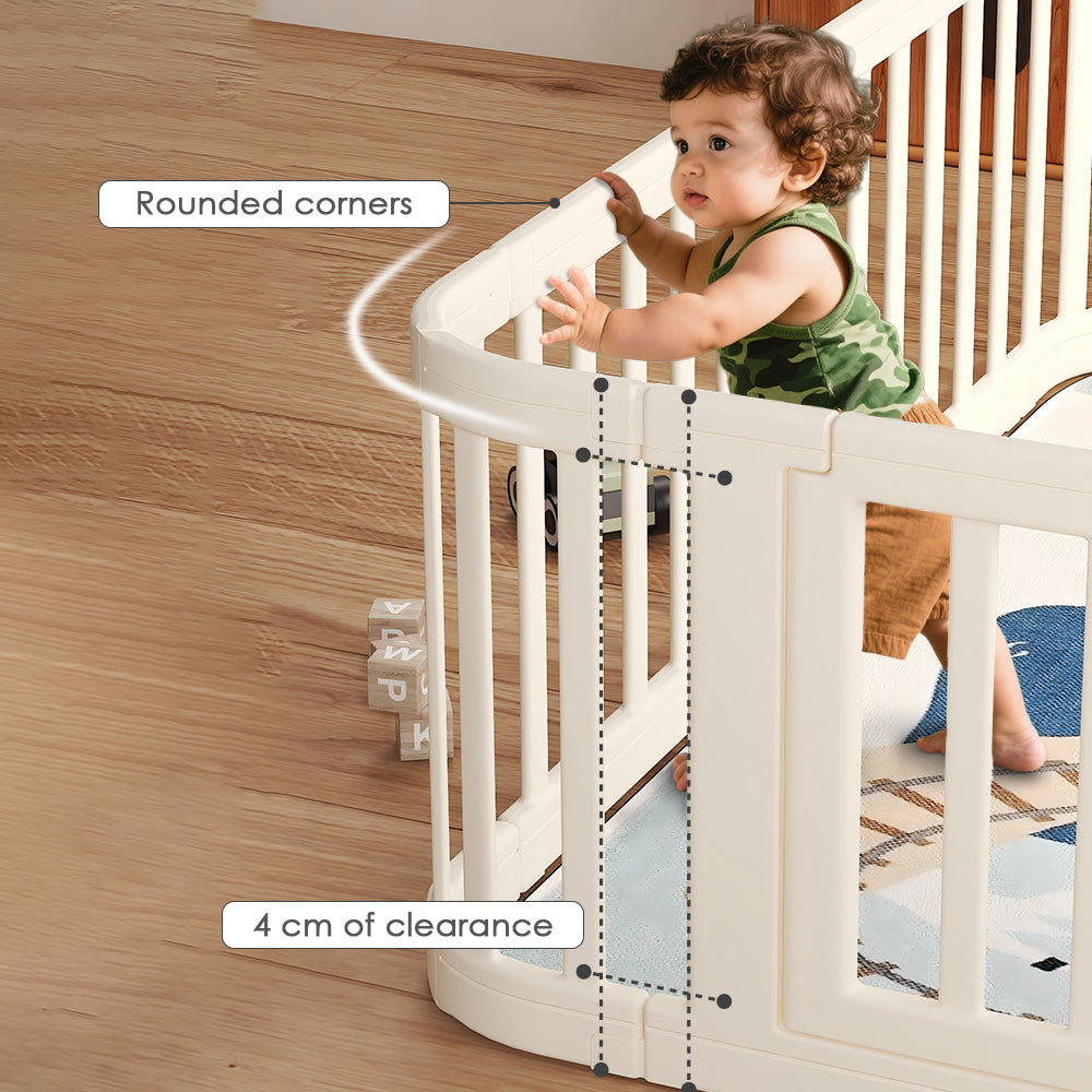 حظيرة لعب ليتل ستوري 140 × 200 سم كبيرة - بيضاء