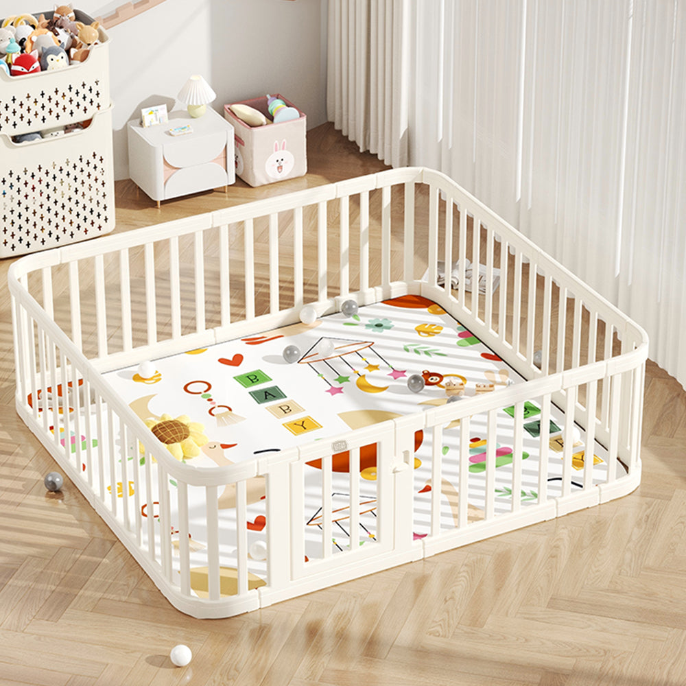 حظيرة لعب ليتل ستوري 140 × 200 سم كبيرة - بيضاء