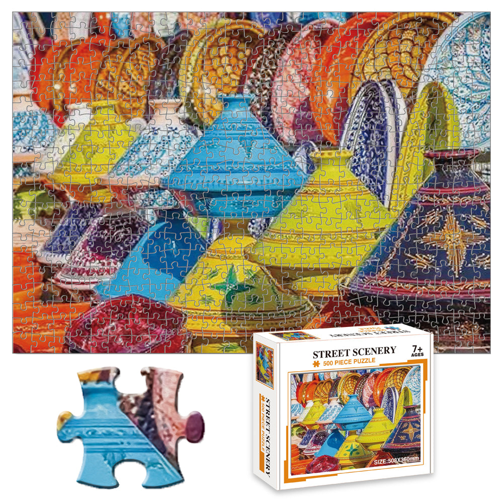 LITTLE STORY Jigsaw Puzzle Educational & Fun Game (Moroccan Art & Culture) - 500 pcs