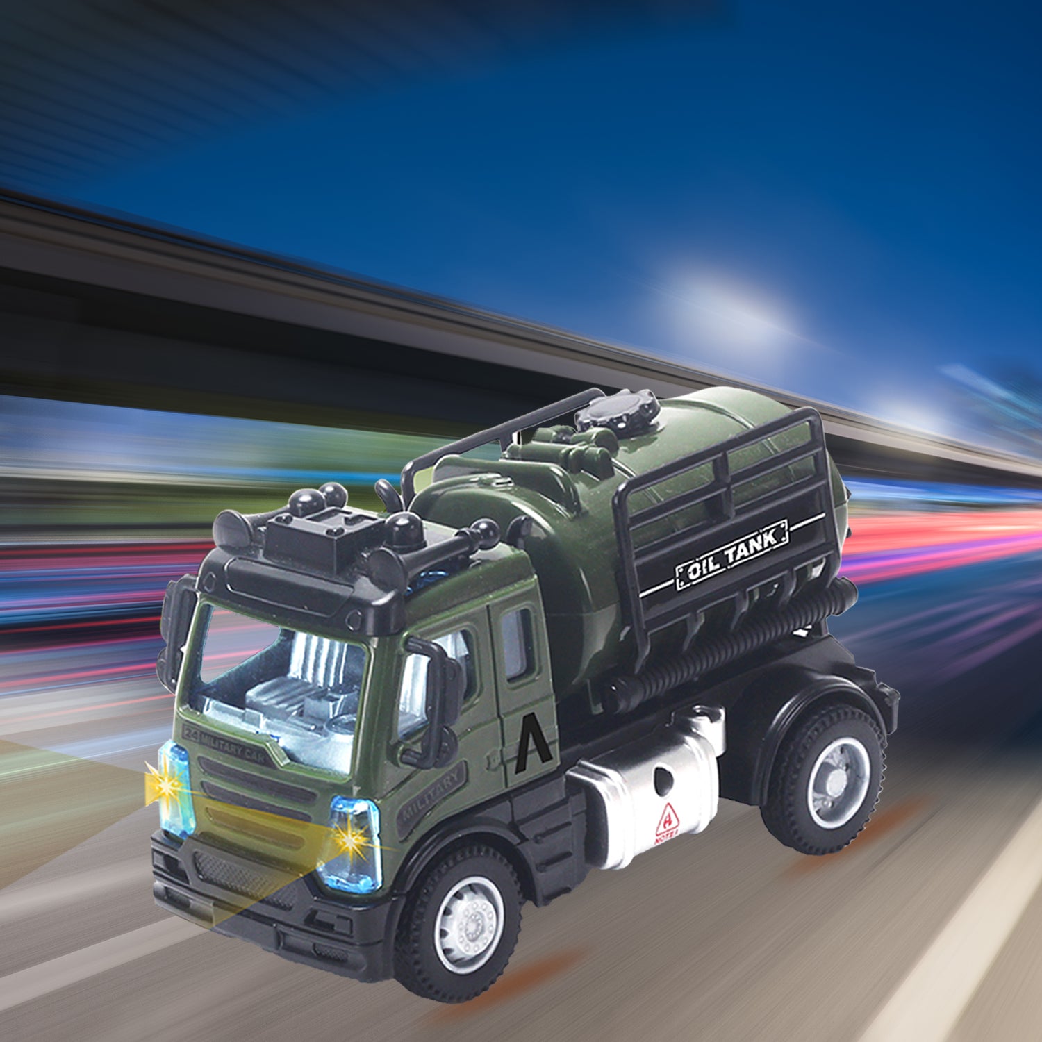 LITTLE STORY - Kids Toy Military Truck wt Remote Control - Green