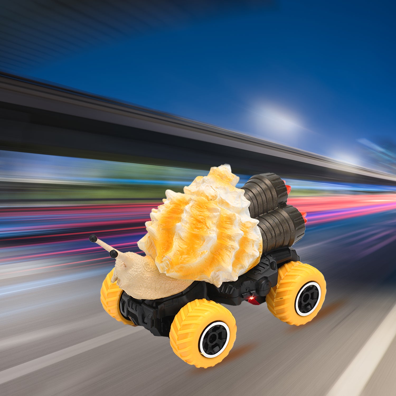 LITTLE STORY - Kids Toy 4 Channel Snail Car wt Remote Control - Yellow