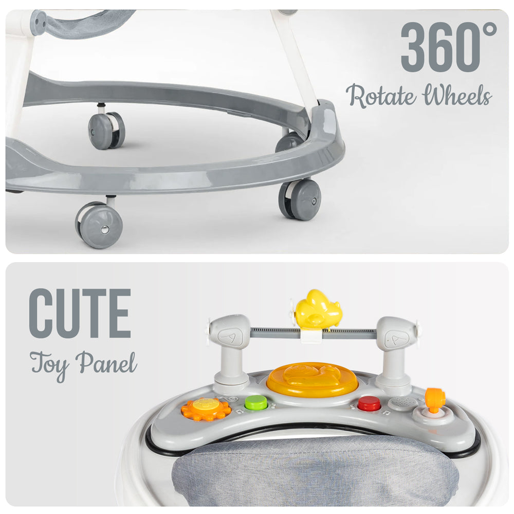 LITTLE STORY Foldable Baby Walker with Interactive Toys – Lightweight & Compact Design for 6-18 Months