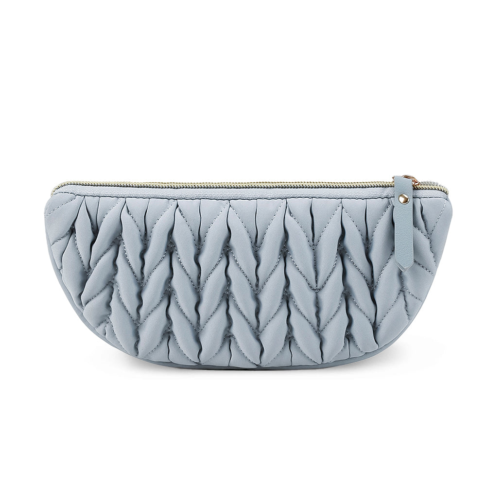 LITTLE STORY Luxe Knit Diaper Bag with Clutch - Grey