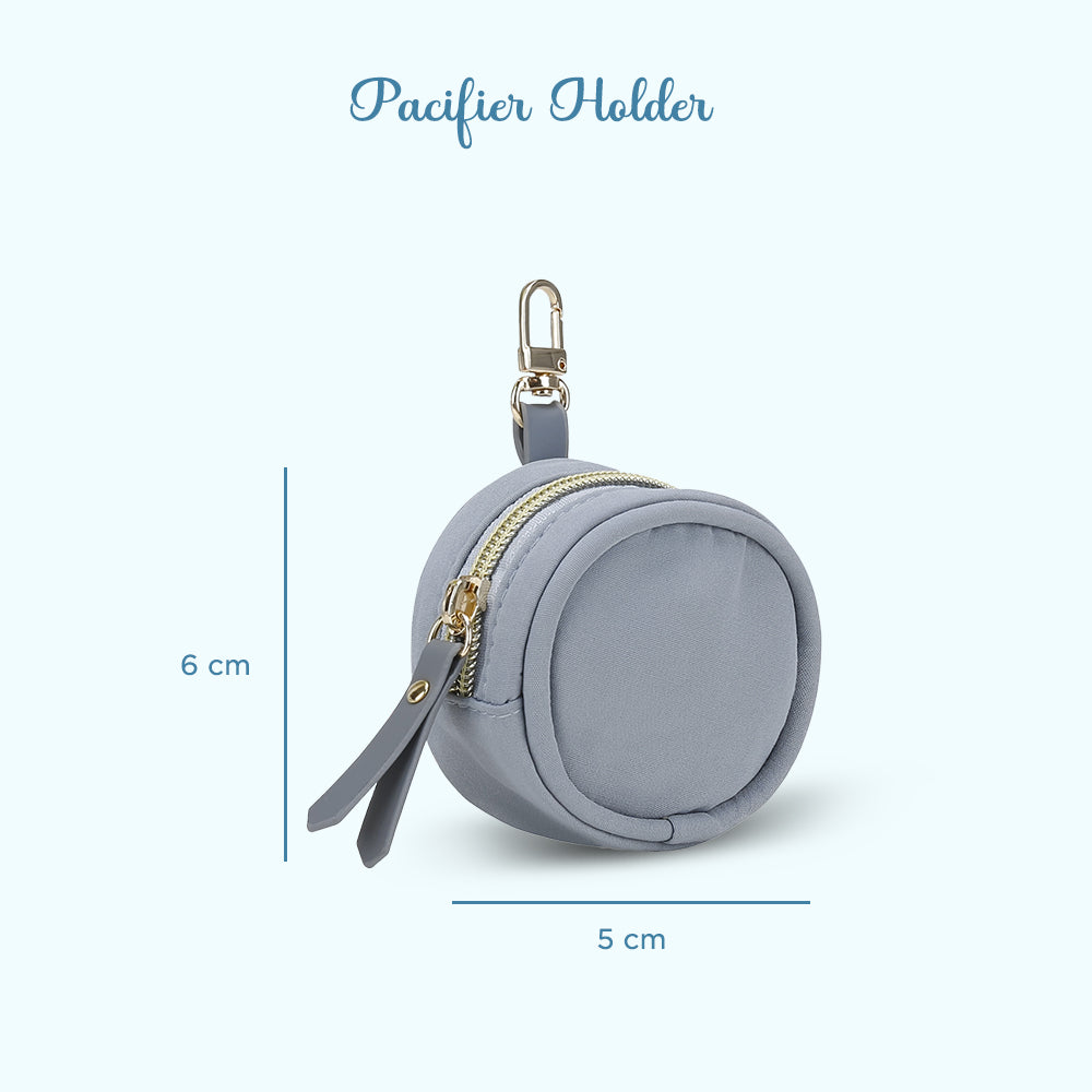 LITTLE STORY Nova Tote with Pacifier Pod - Grey