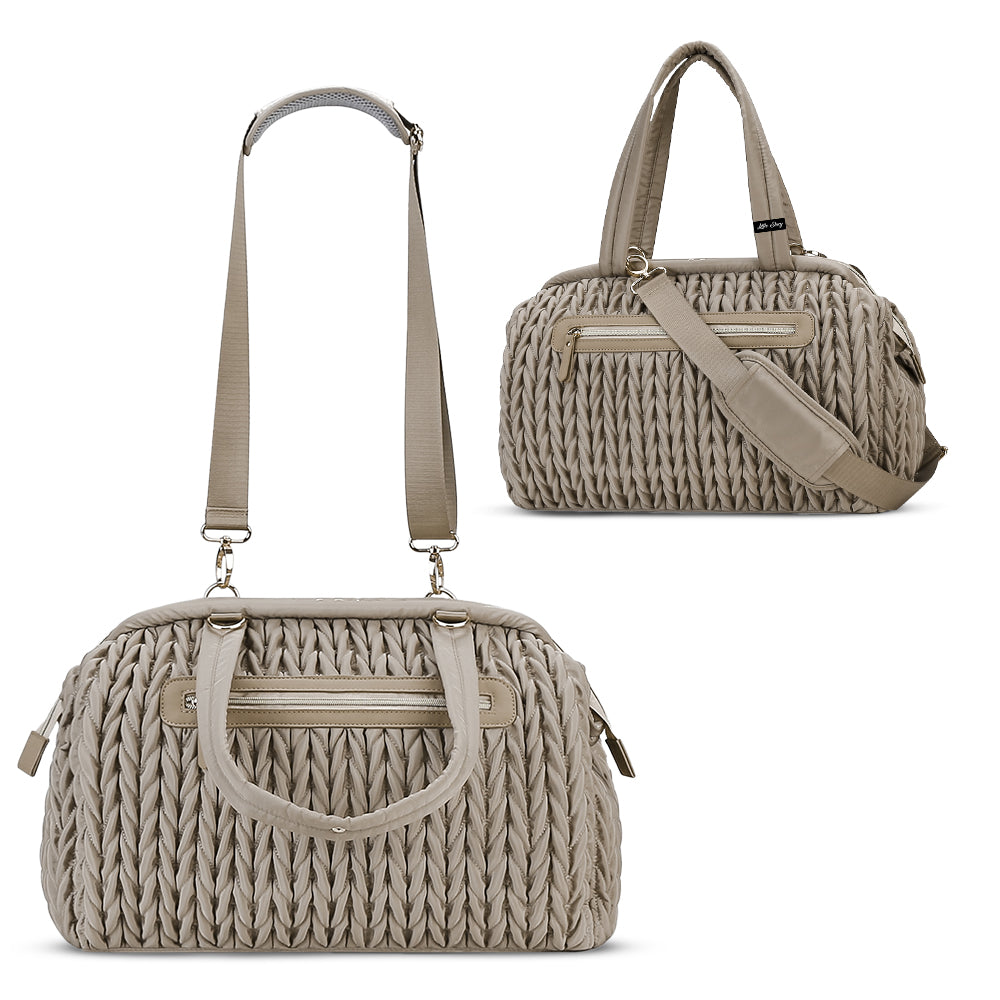 LITTLE STORY Elva Diaper Bag with Stroller Straps - Beige