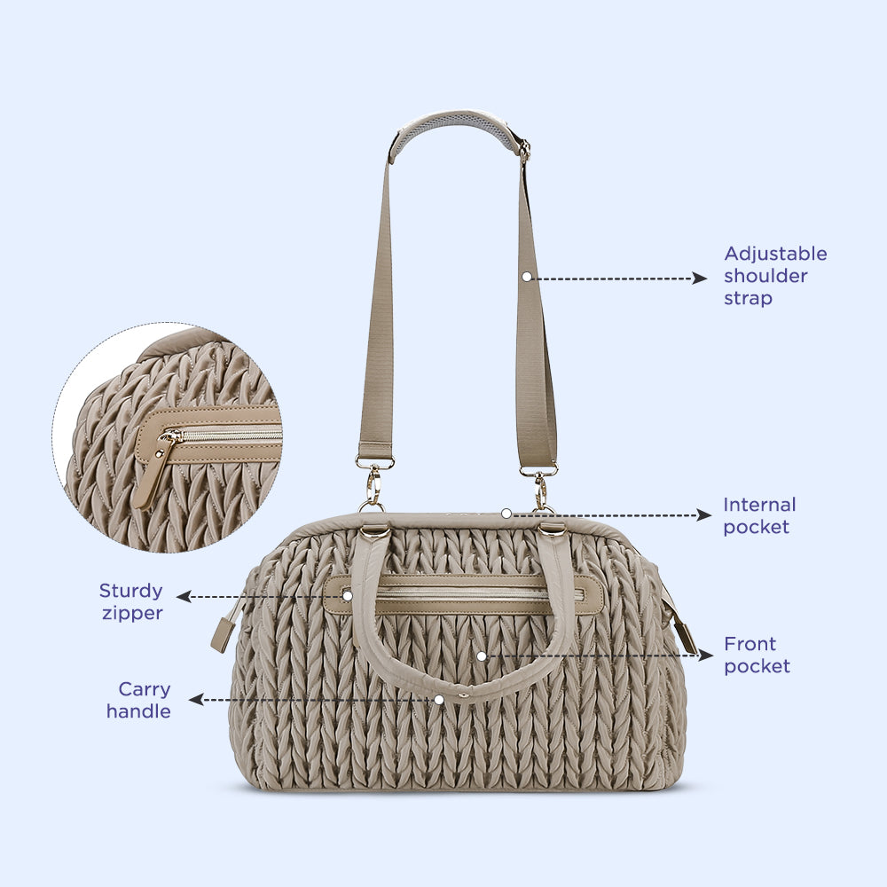 LITTLE STORY Elva Diaper Bag with Stroller Straps - Beige
