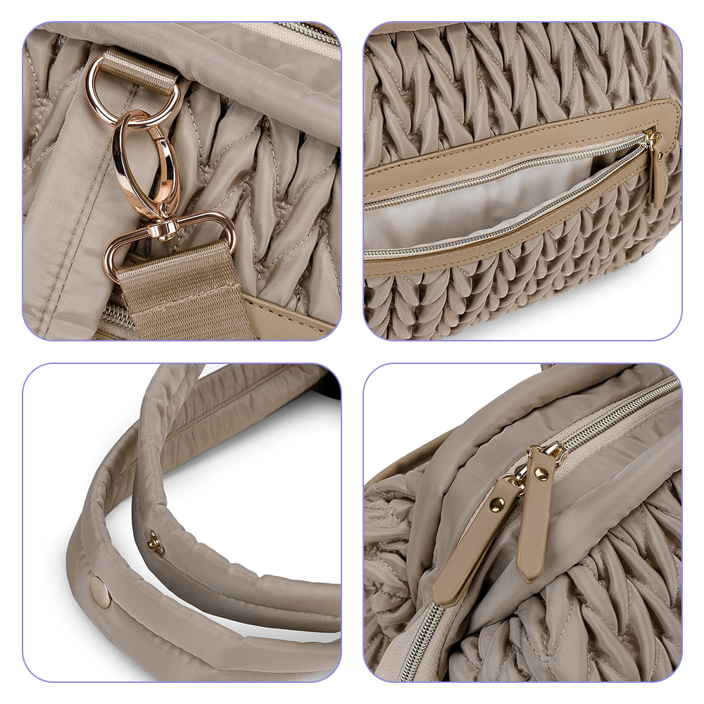 LITTLE STORY Elva Diaper Bag with Stroller Straps - Beige