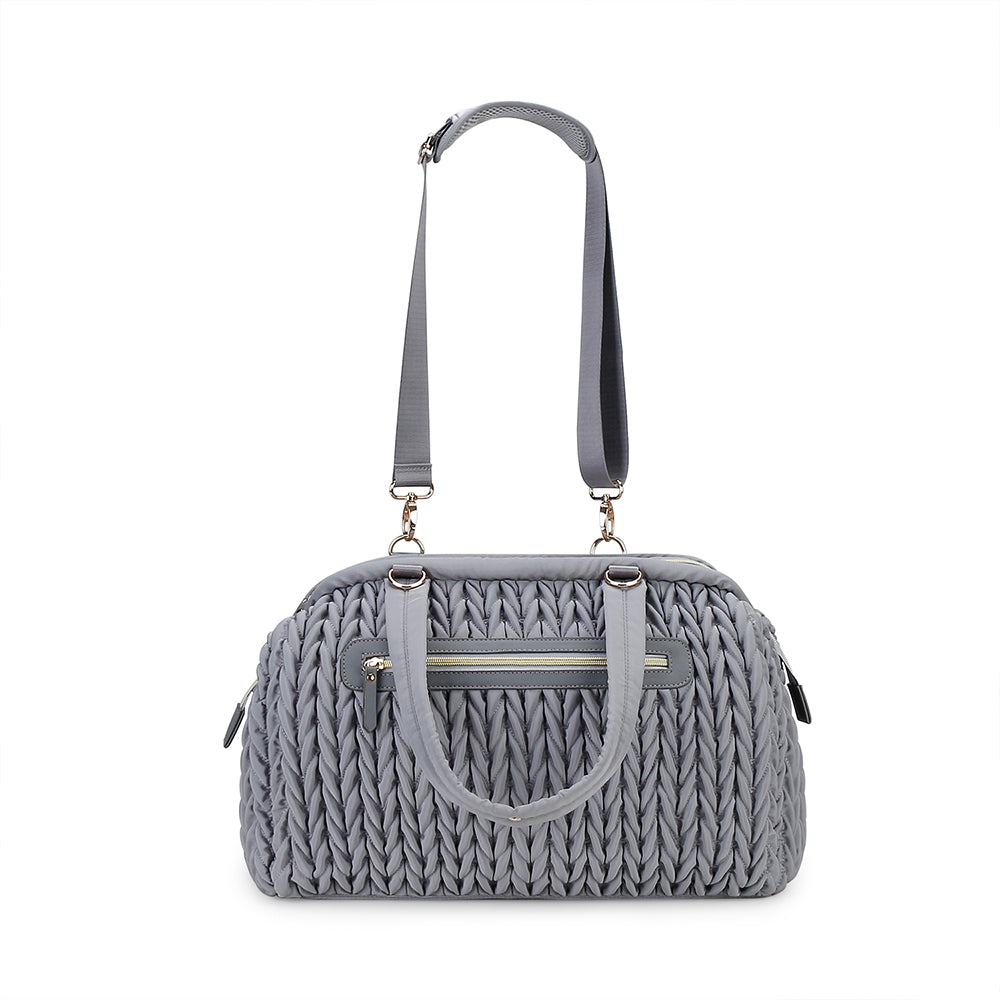 حقيبة حفاضات إيلفا من ليتل ستوري مع أحزمة عربة الأطفال - رمادي