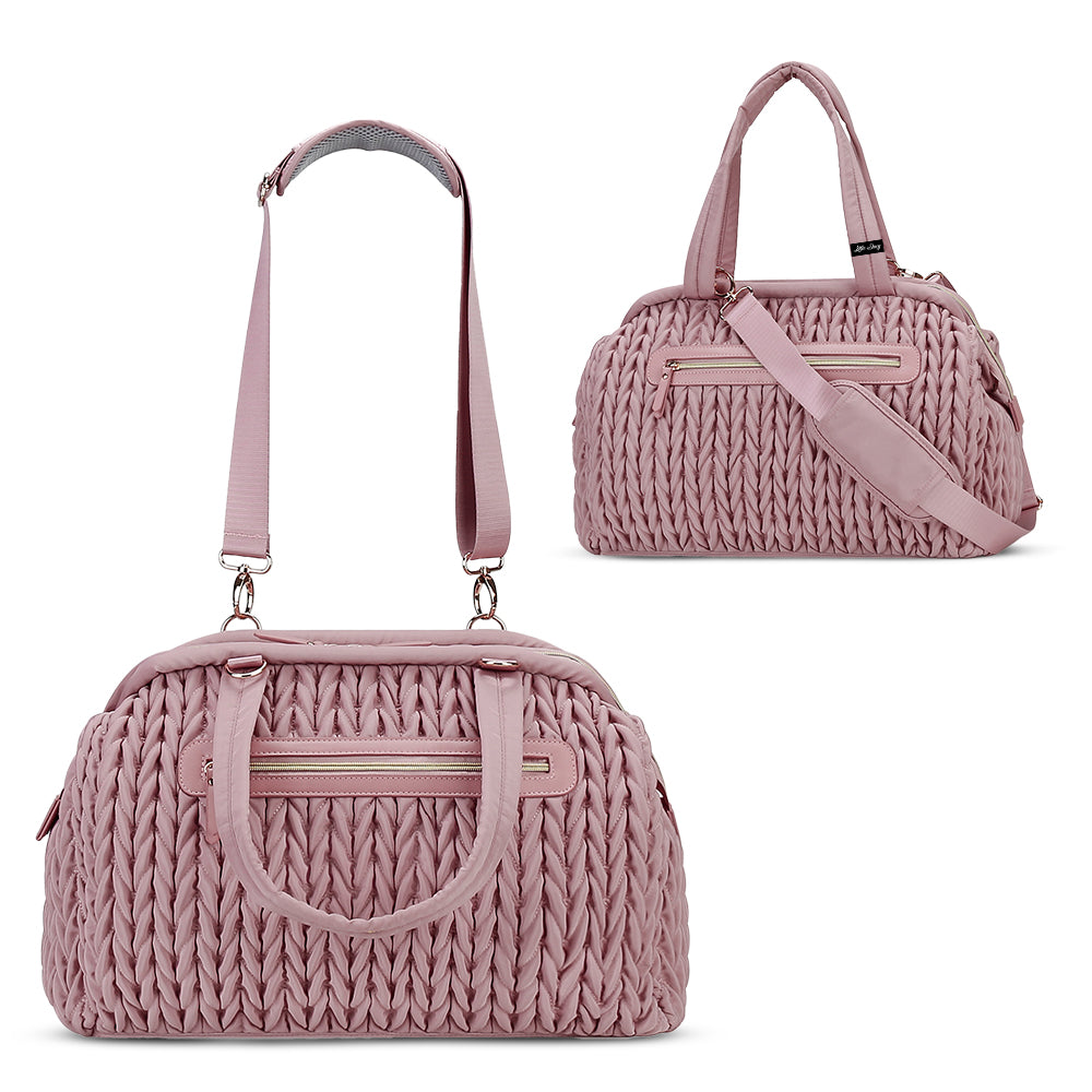 LITTLE STORY Elva Diaper Bag with Stroller Straps - Pink