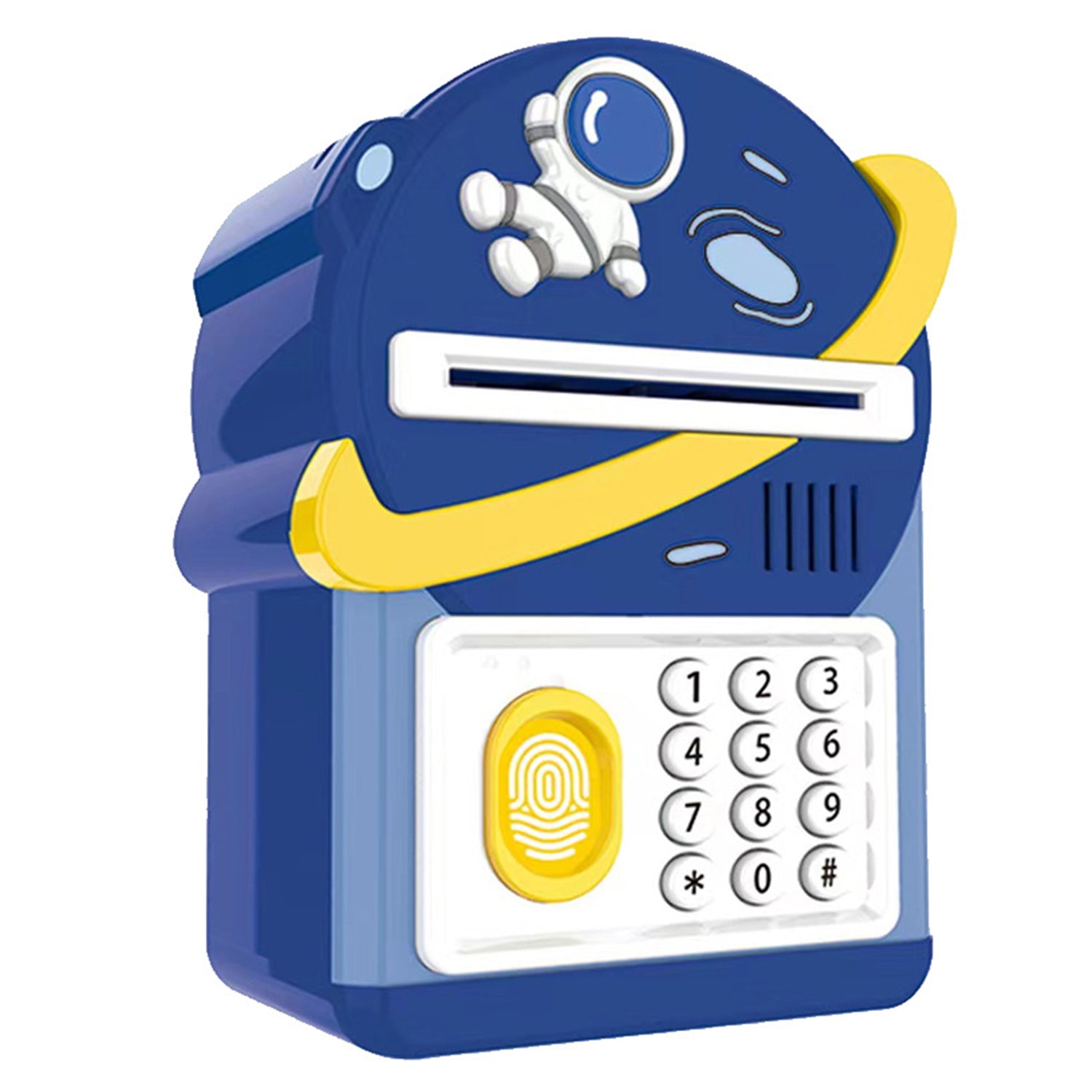LITTLE STORY - lovely Piggy Bank wt Fingerprint Lock & Music - Astronaut Blue