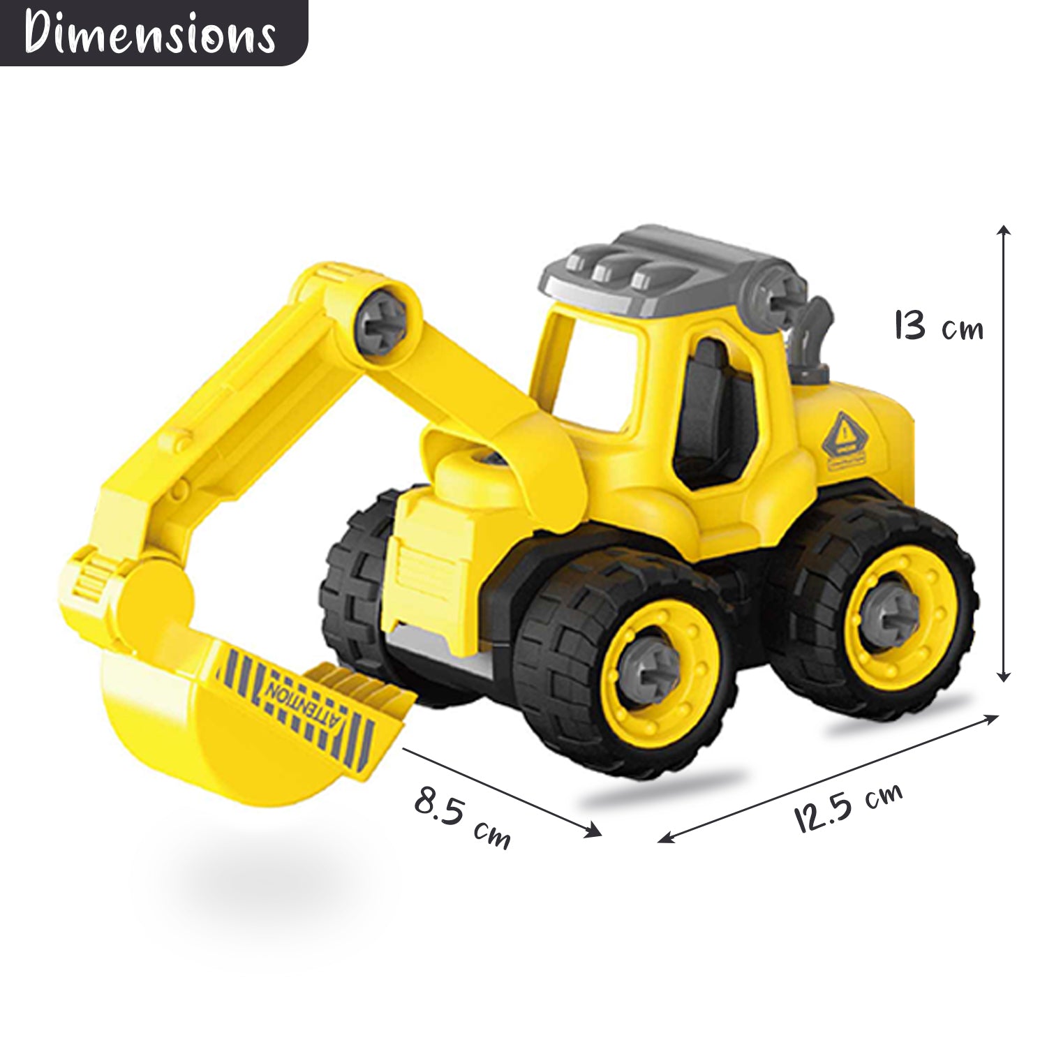 قصة صغيرة - سيارة صغيرة للأطفال مع موقف سيارات - أصفر