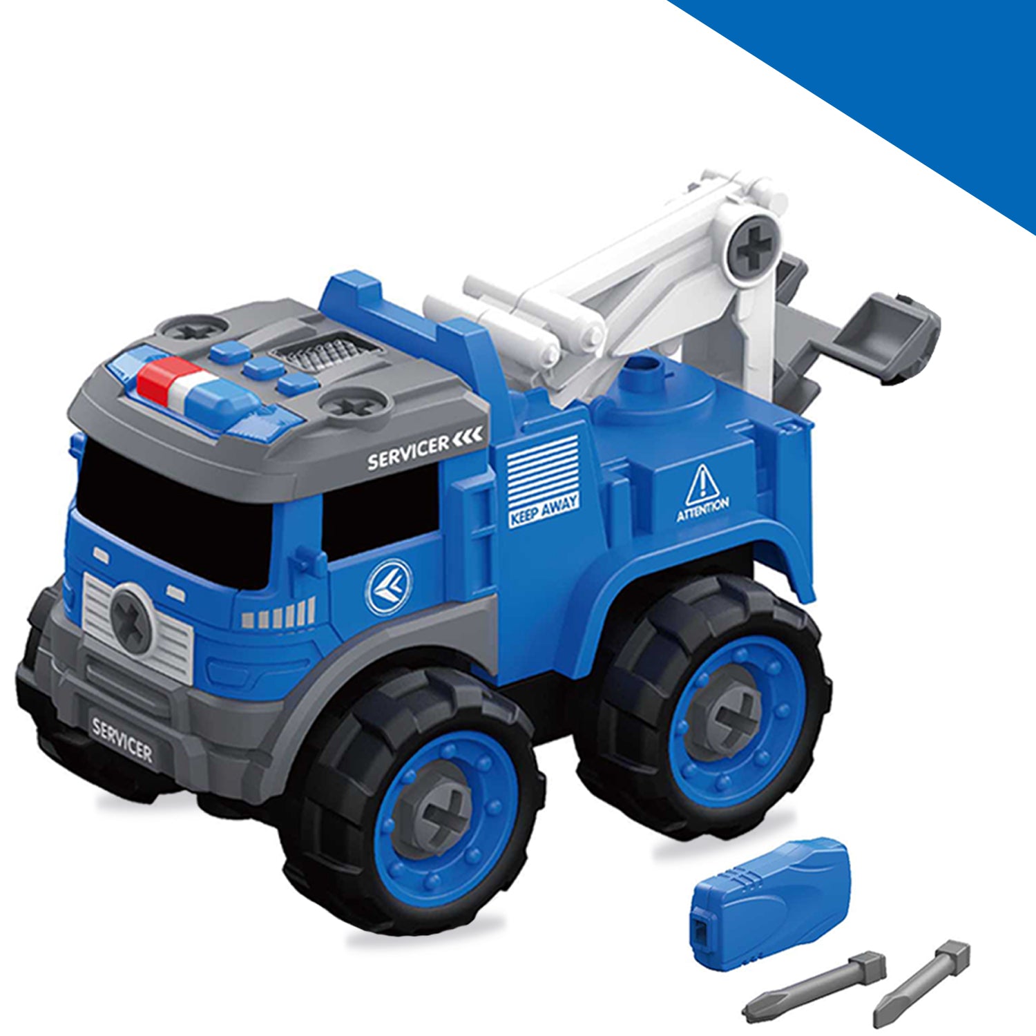 LITTLE STORY - Kids Toy Police Truck - Blue
