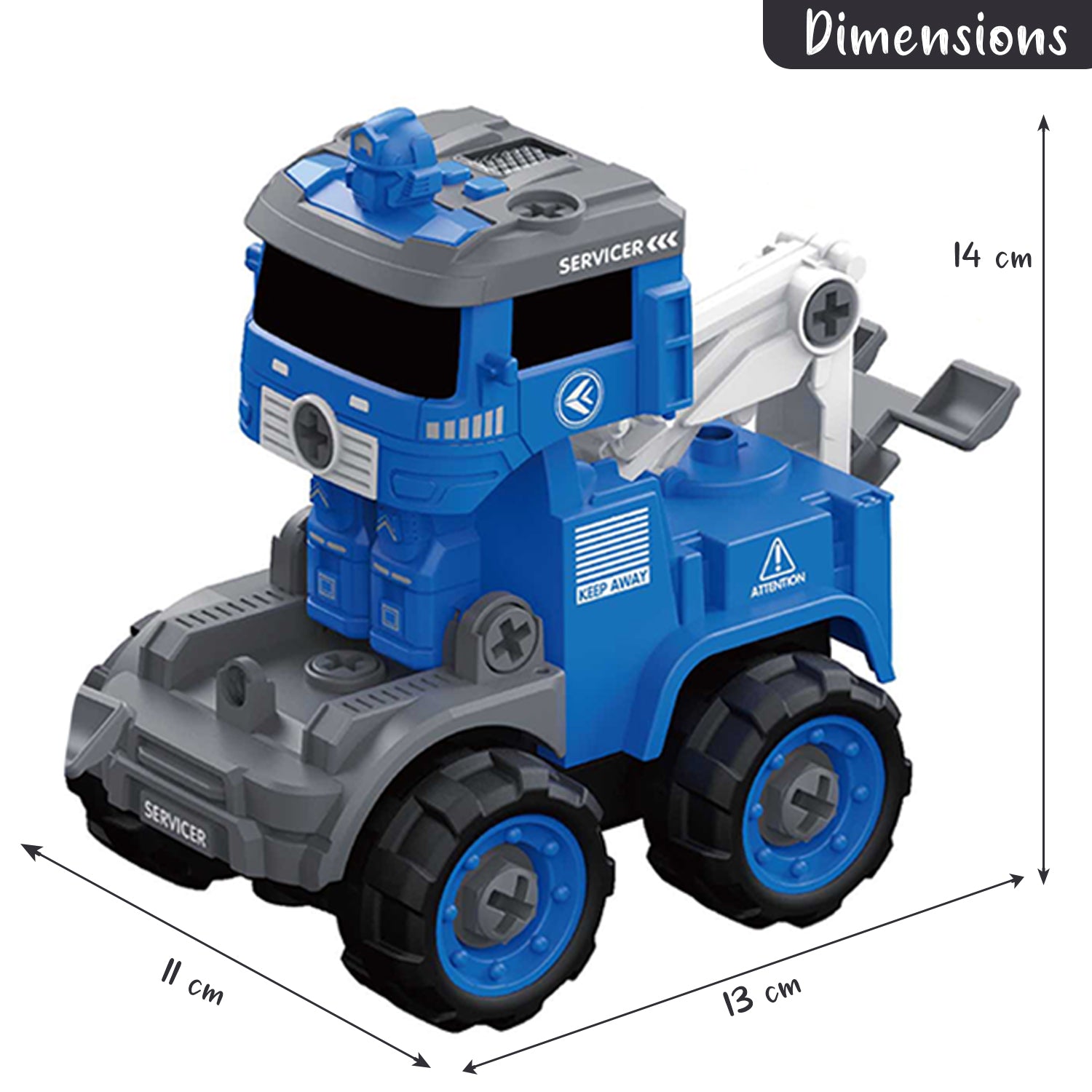 قصة صغيرة - شاحنة شرطة للأطفال - زرقاء