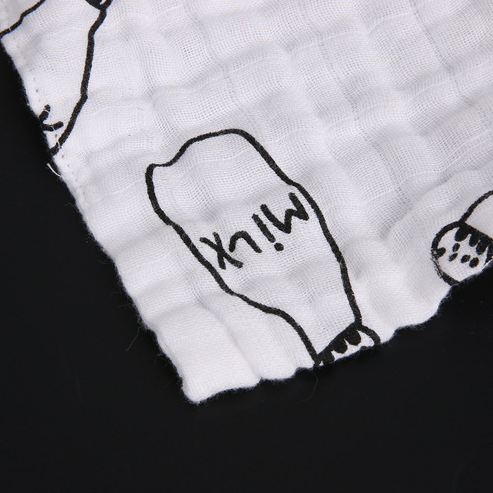 LITTLE STORY - Muslin Bandana Bibs - Set of 5 - Black & White