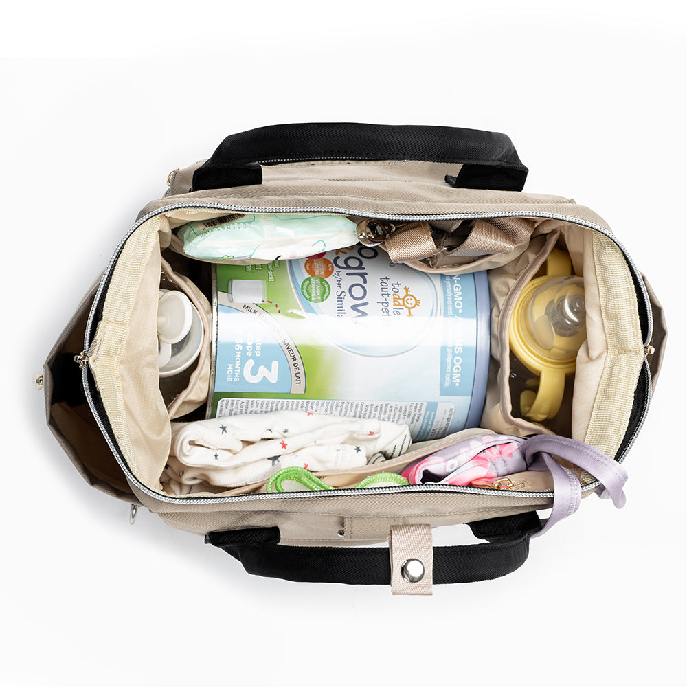 LITTLE STORY Ace Diaper Bag - Beige