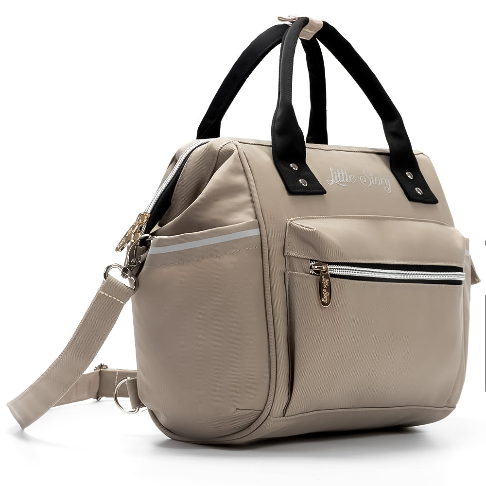 LITTLE STORY Ace Diaper Bag - Beige