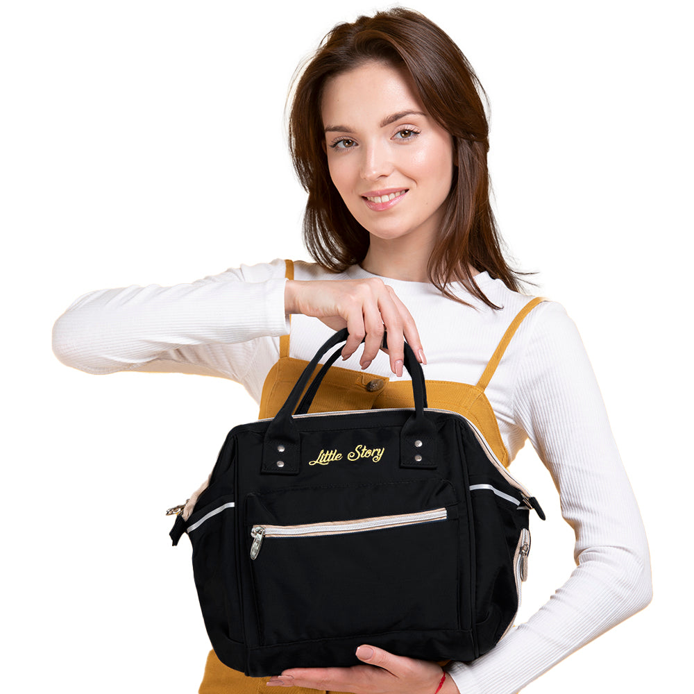 LITTLE STORY Ace Diaper Bag - Black