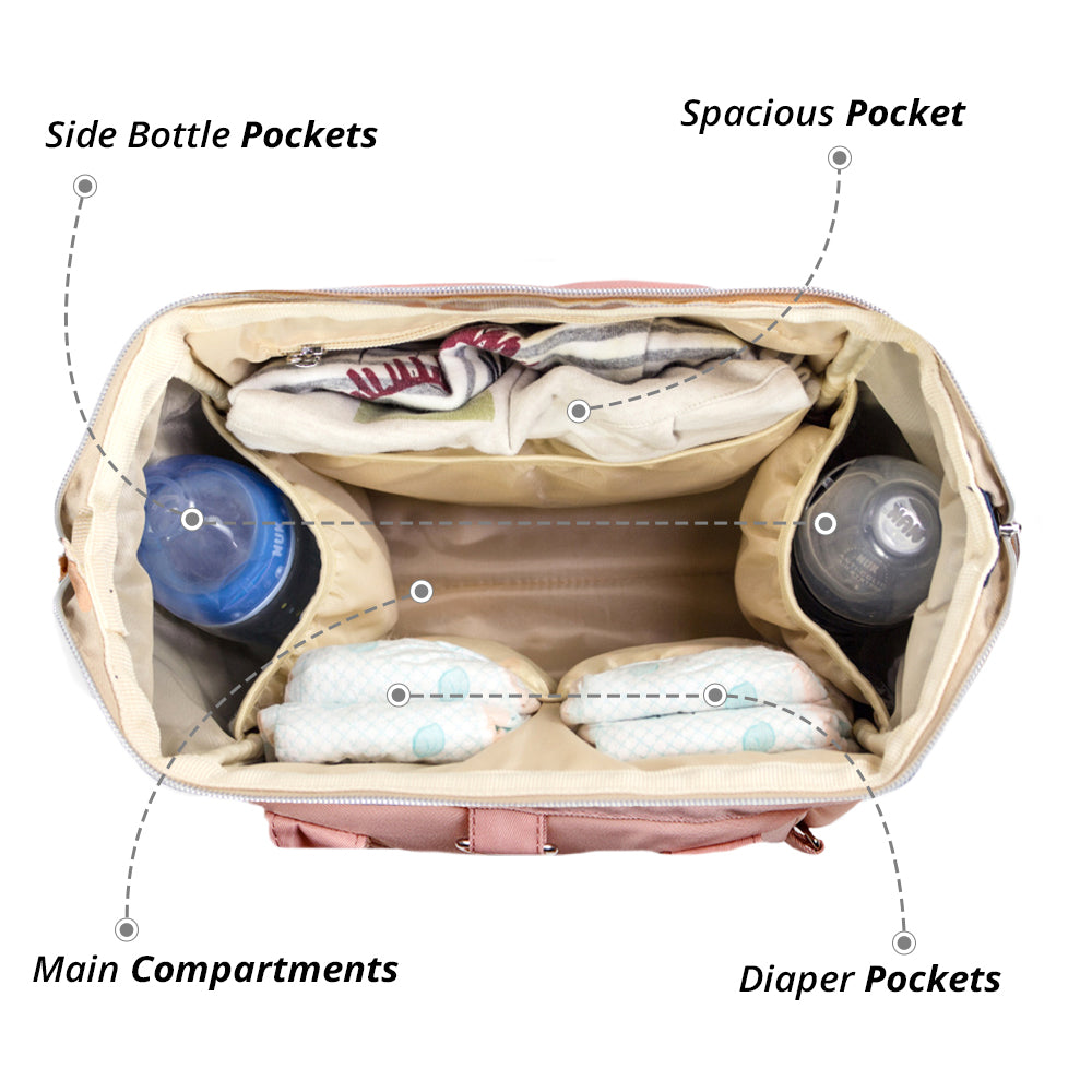 LITTLE STORY Ace Diaper Bag - Pink