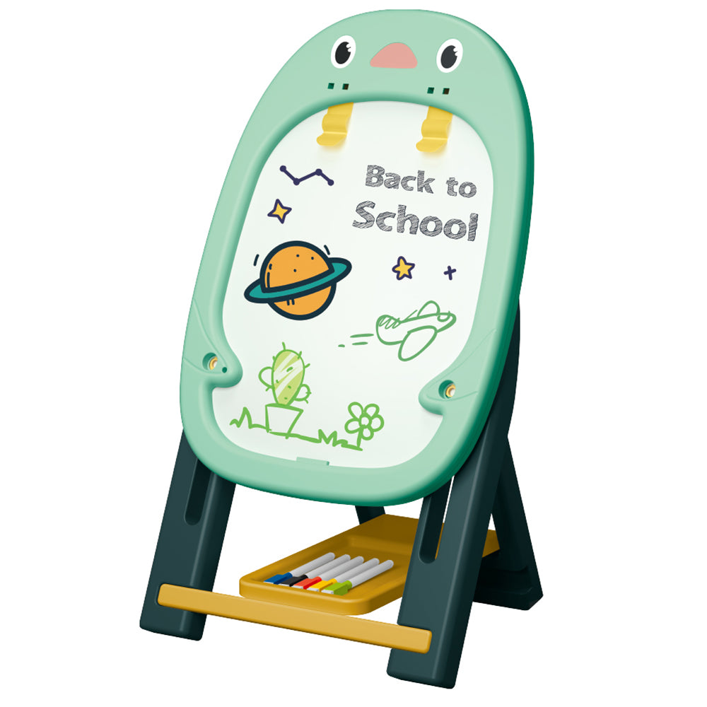 LITTLE STORY Artist Penguin Double Sided Magnetic Drawing Board (46 Pcs) W/2* Board Games - Green