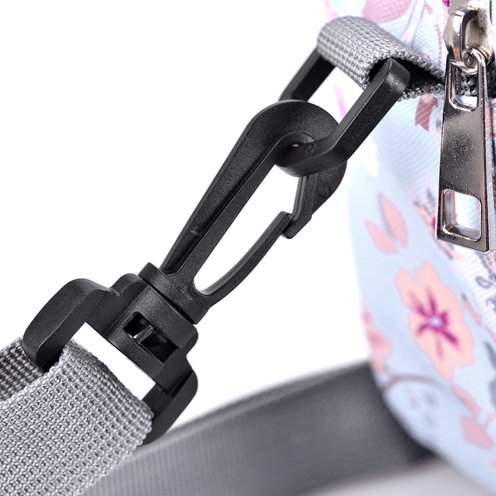 LITTLE STORY Baby Diaper Changing Clutch Kit - Floral Grey