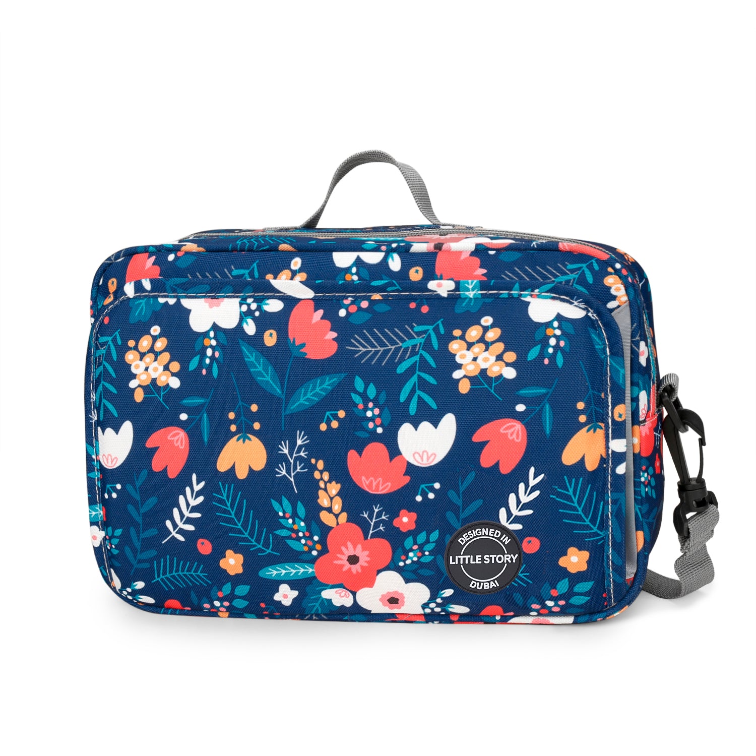 LITTLE STORY Baby Diaper Changing Clutch Kit - Floret Blue