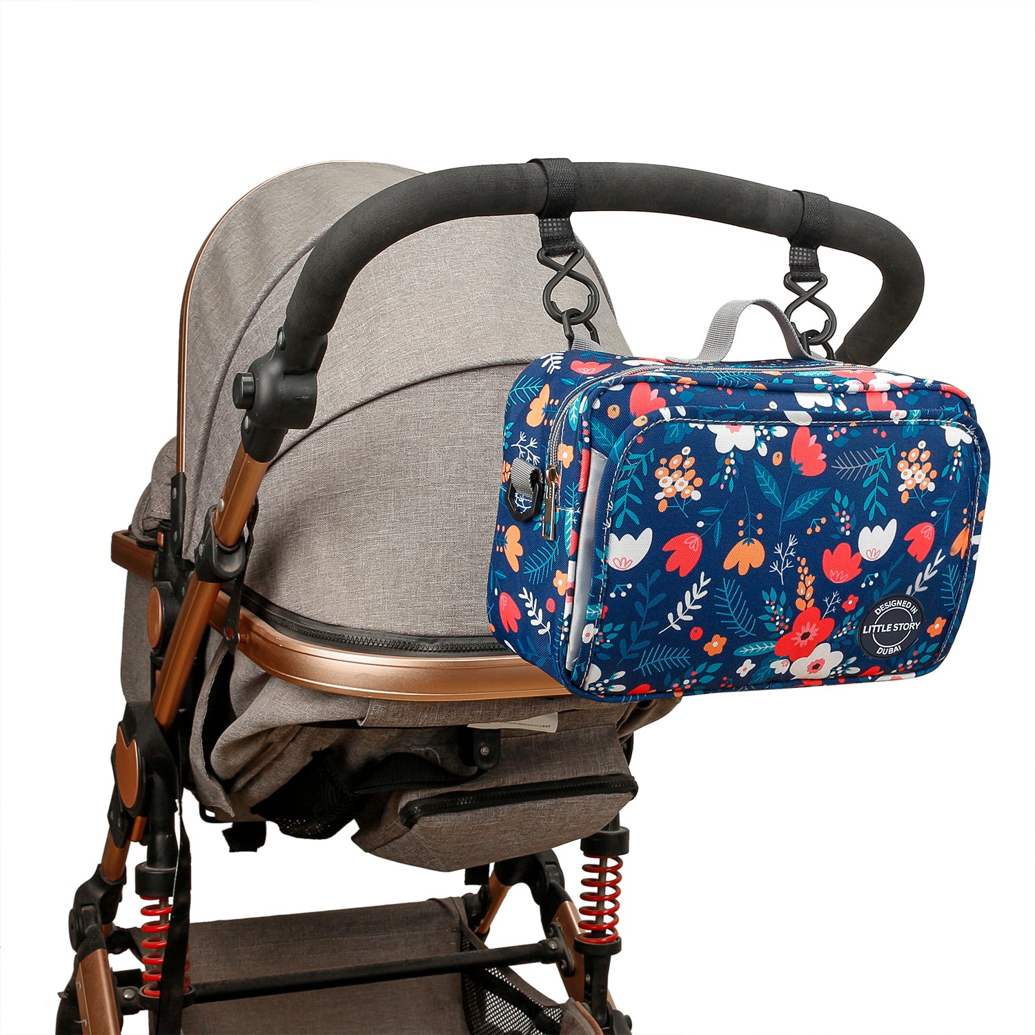 LITTLE STORY Baby Diaper Changing Clutch Kit - Floret Blue