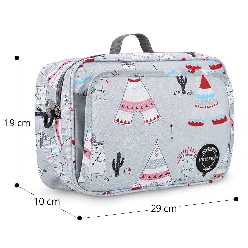 LITTLE STORY Baby Diaper Changing Clutch Kit - Polar Bear Grey