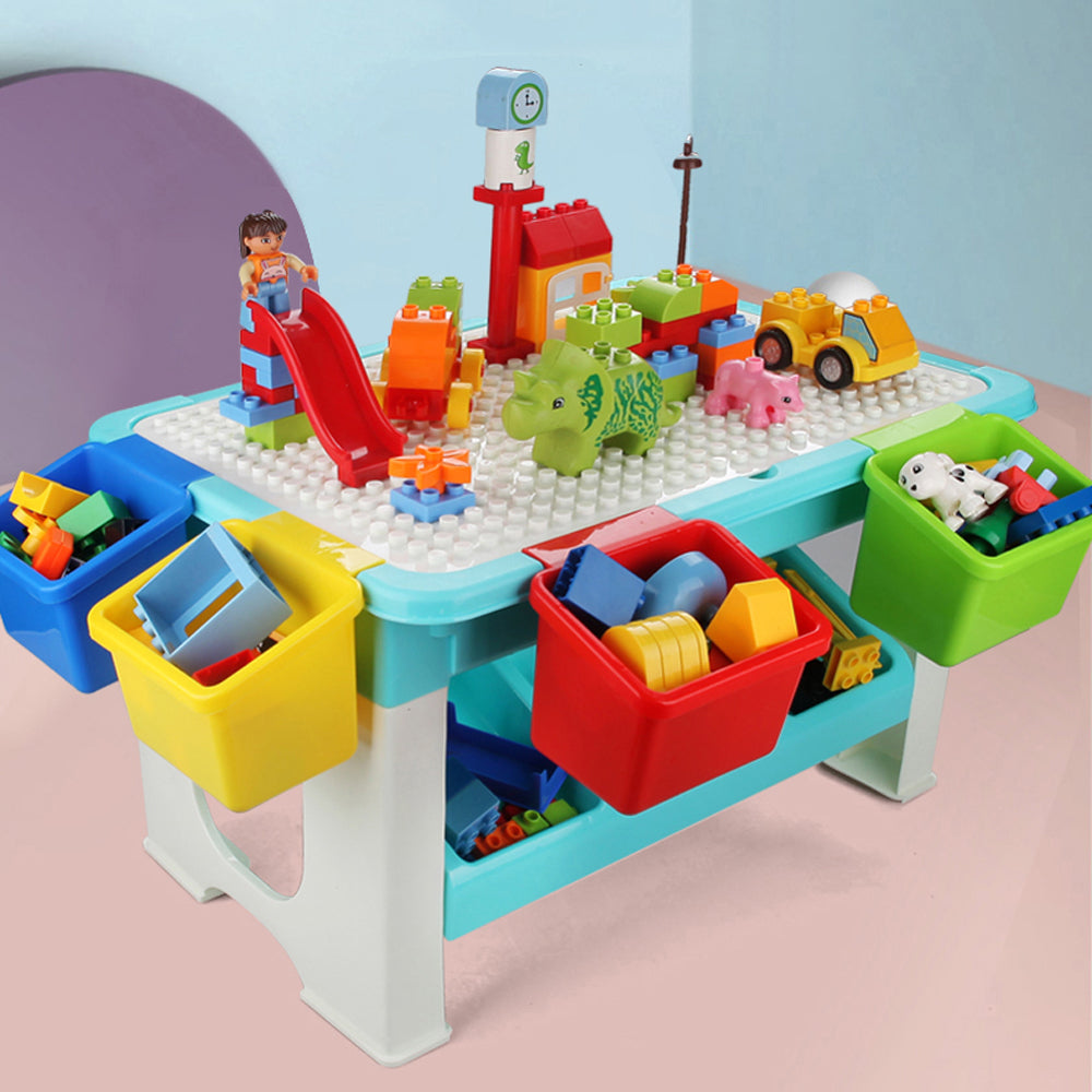 LITTLE STORY Blocks 3 in 1 Activity Table w/t 59 Blocks