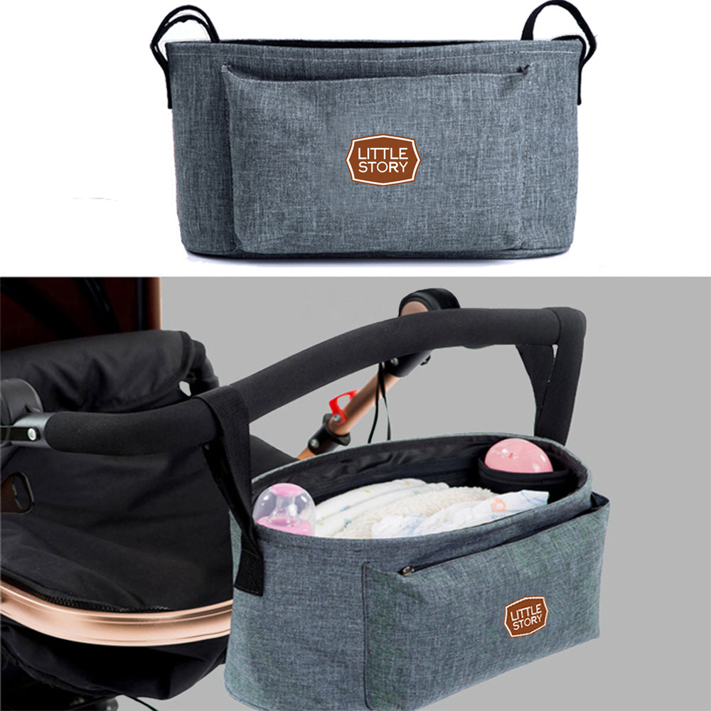 LITTLE STORY Bronx Stroller Organizer - Grey