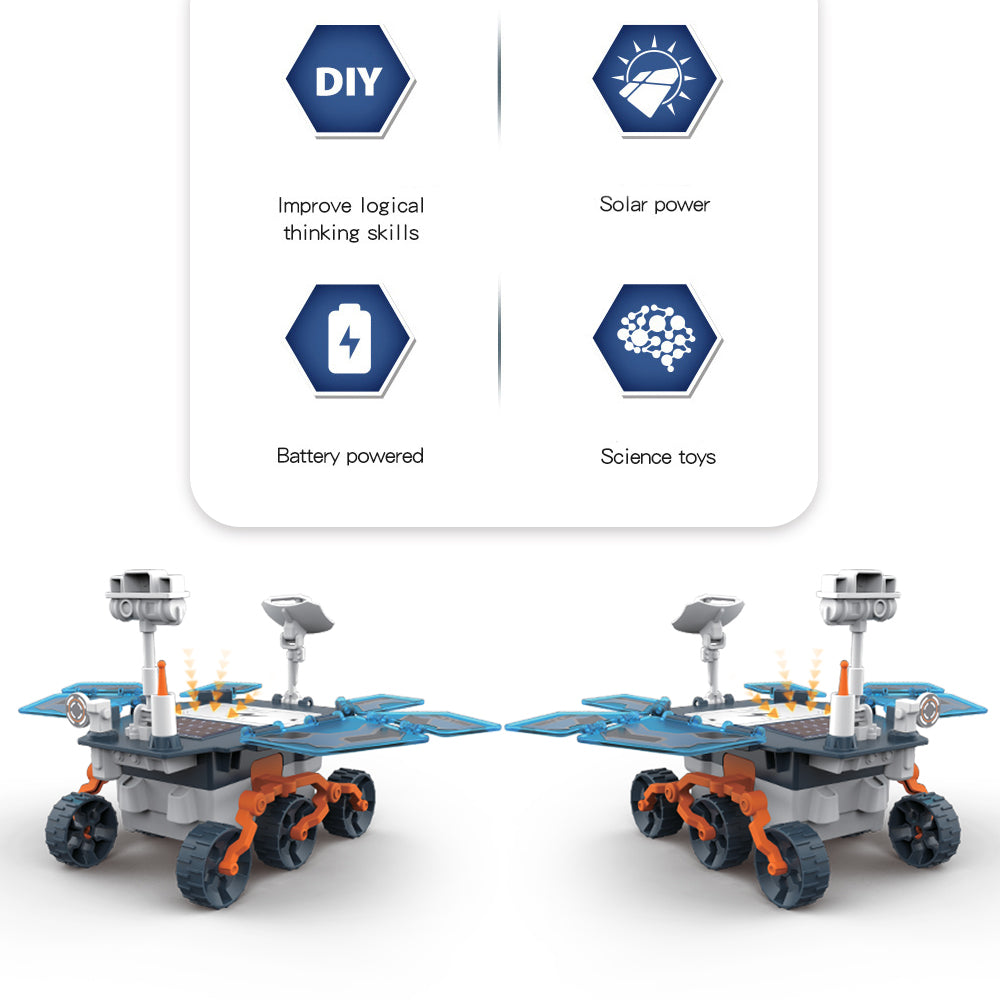 LITTLE STORY DIY Solar Mars Exploration Rover (46 Pcs), STEM Series - Blue