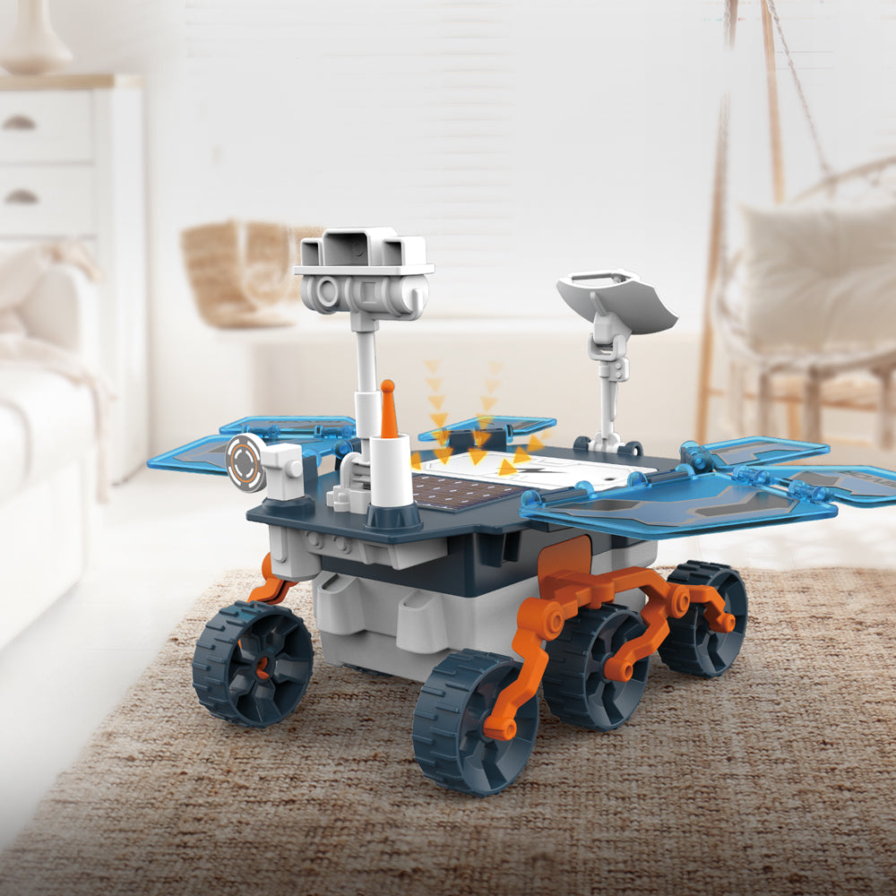 LITTLE STORY DIY Solar Mars Exploration Rover (46 Pcs), STEM Series - Blue