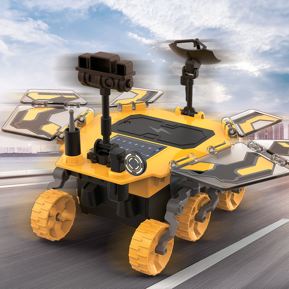 LITTLE STORY DIY Solar Mars Exploration Rover (46 Pcs), STEM Series - Yellow