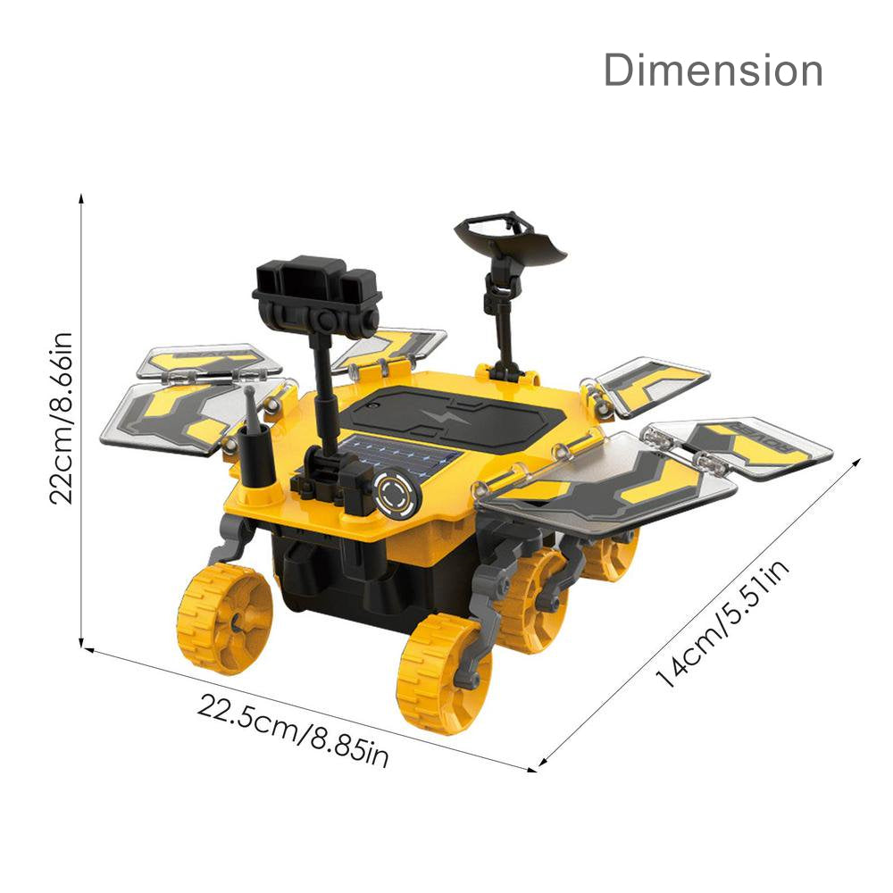 LITTLE STORY DIY Solar Mars Exploration Rover (46 Pcs), STEM Series - Yellow