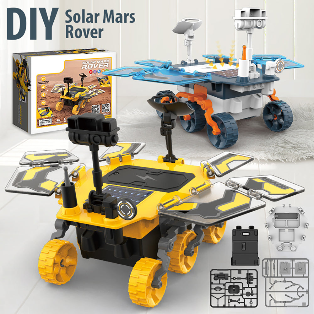 LITTLE STORY DIY Solar Mars Exploration Rover (46 Pcs), STEM Series - Yellow
