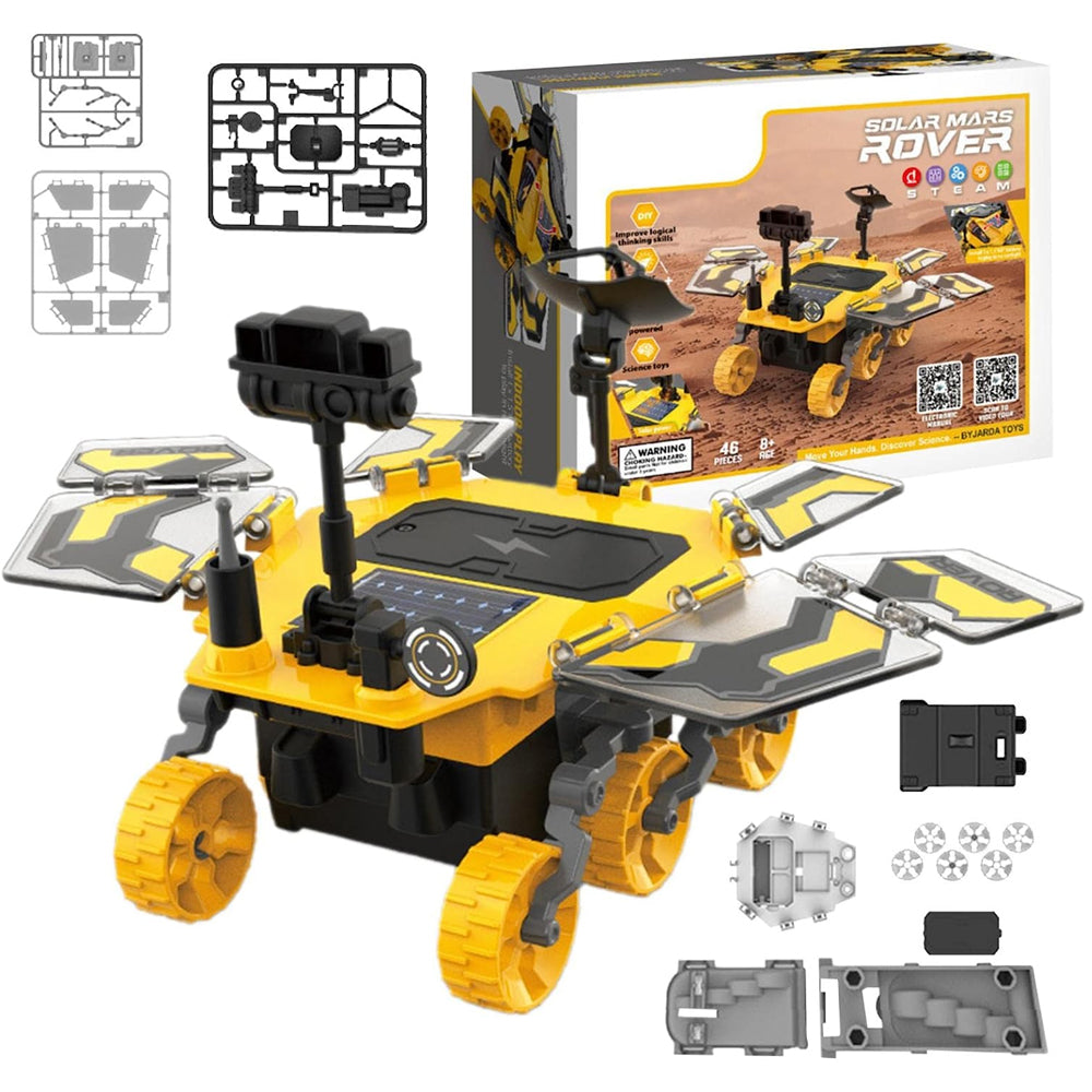 LITTLE STORY DIY Solar Mars Exploration Rover (46 Pcs), STEM Series - Yellow