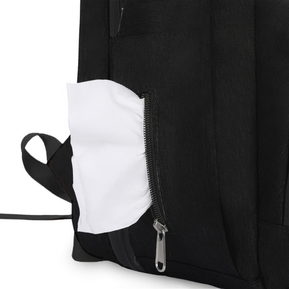 LITTLE STORY - Diaper bag wt portable bassinet bed - Black