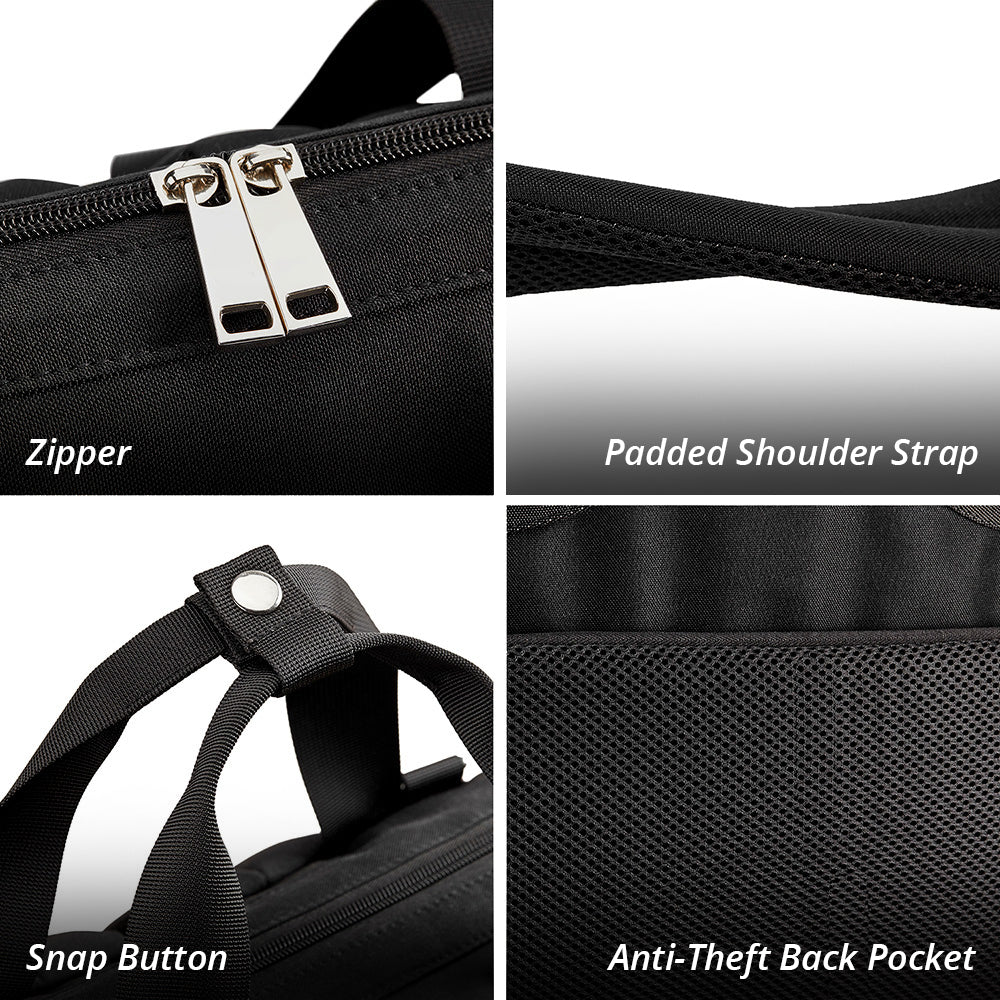 LITTLE STORY Elite Diaper Bag w/Stroller Hooks & Changing mat - Black