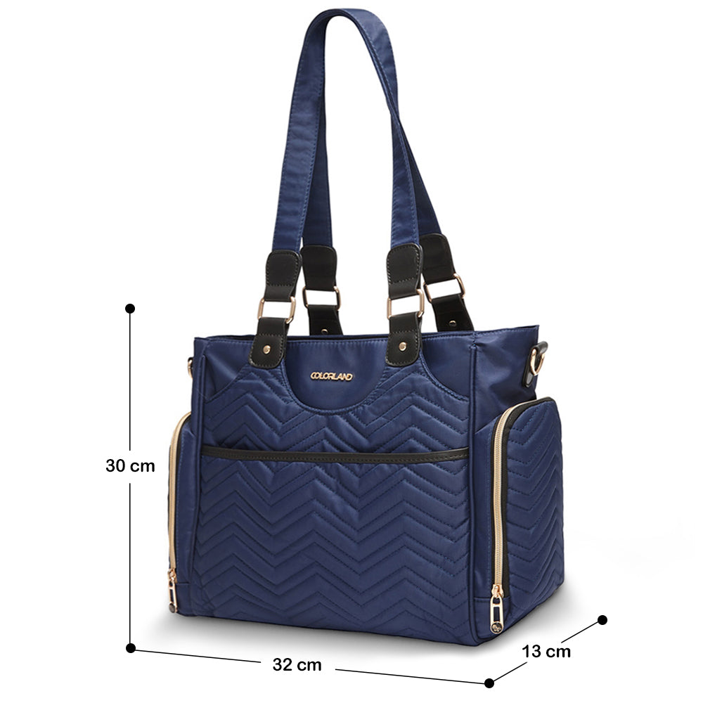 LITTLE STORY Matilda Diaper Bag - Navy Blue