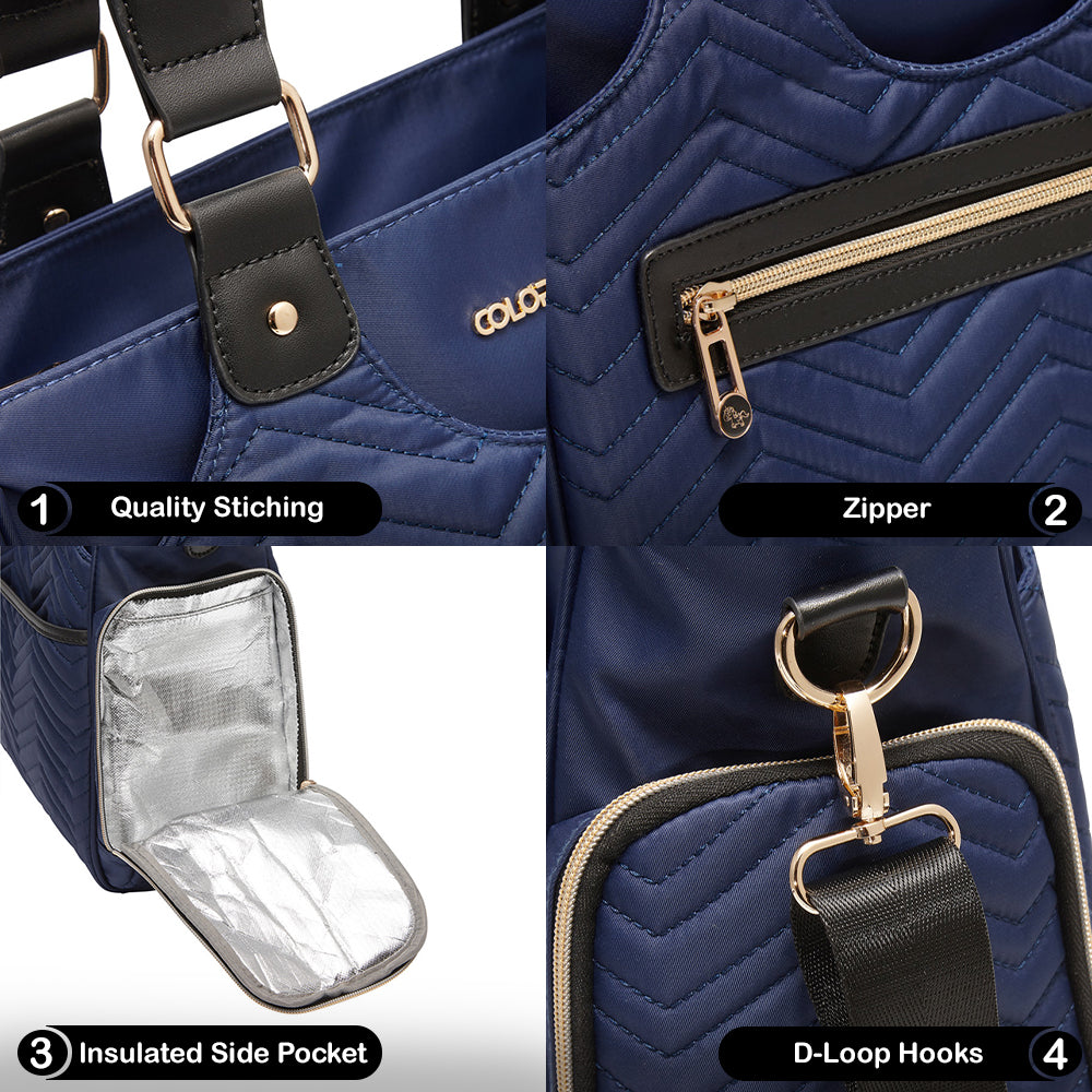 LITTLE STORY Matilda Diaper Bag - Navy Blue