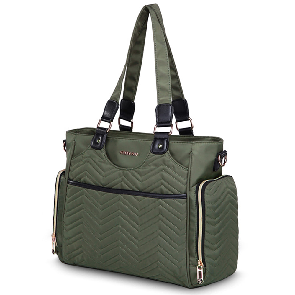 LITTLE STORY Matilda Diaper Bag - Olive Green