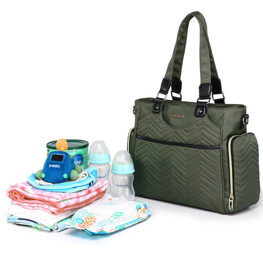 LITTLE STORY Matilda Diaper Bag - Olive Green