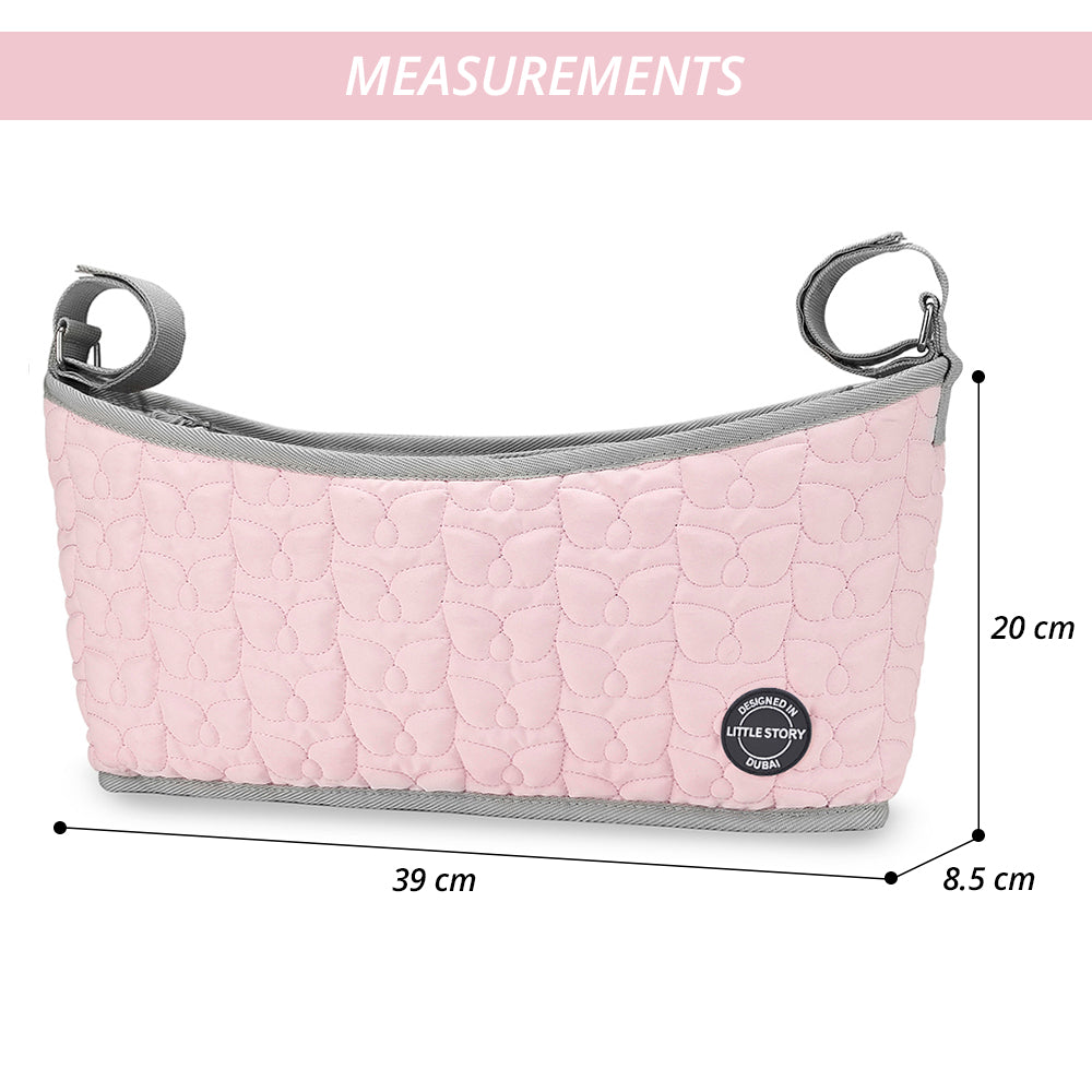 LITTLE STORY Premium Stroller Bag - Quilted - Pink
