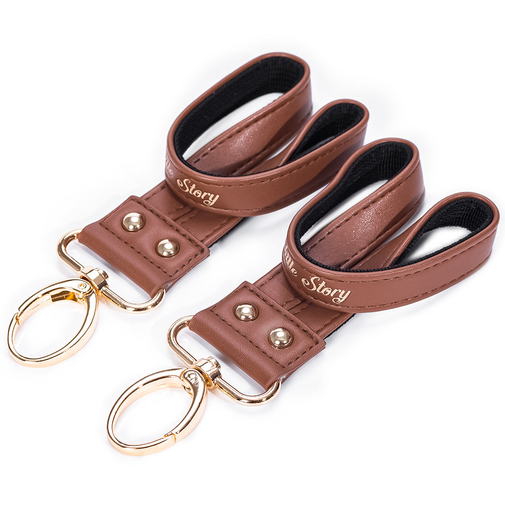 LITTLE STORY Premium Stroller Hooks - Brown