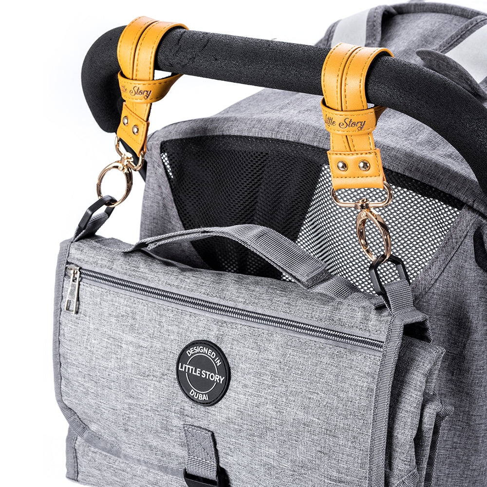 LITTLE STORY Premium Stroller Hooks - Khaki