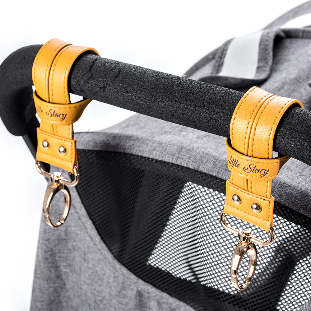 LITTLE STORY Premium Stroller Hooks - Khaki