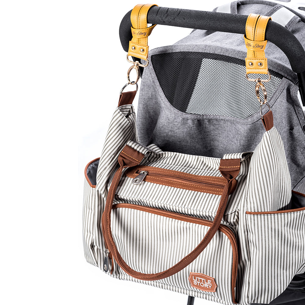 LITTLE STORY Premium Stroller Hooks - Khaki