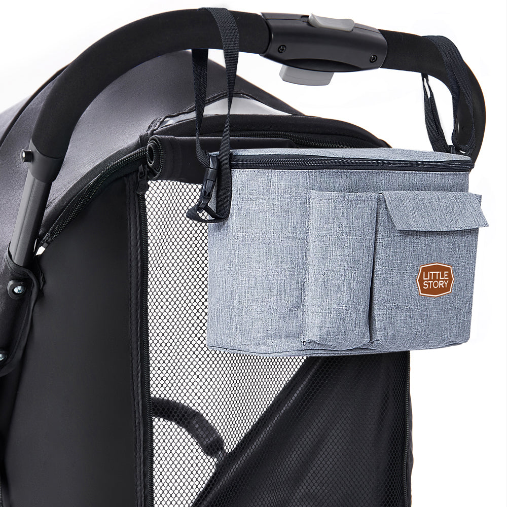 LITTLE STORY Stroller Organizer Travel Bag - Grey