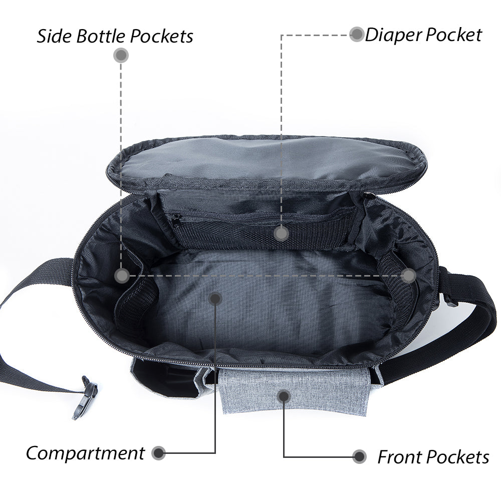 LITTLE STORY Stroller Organizer Travel Bag - Ivory