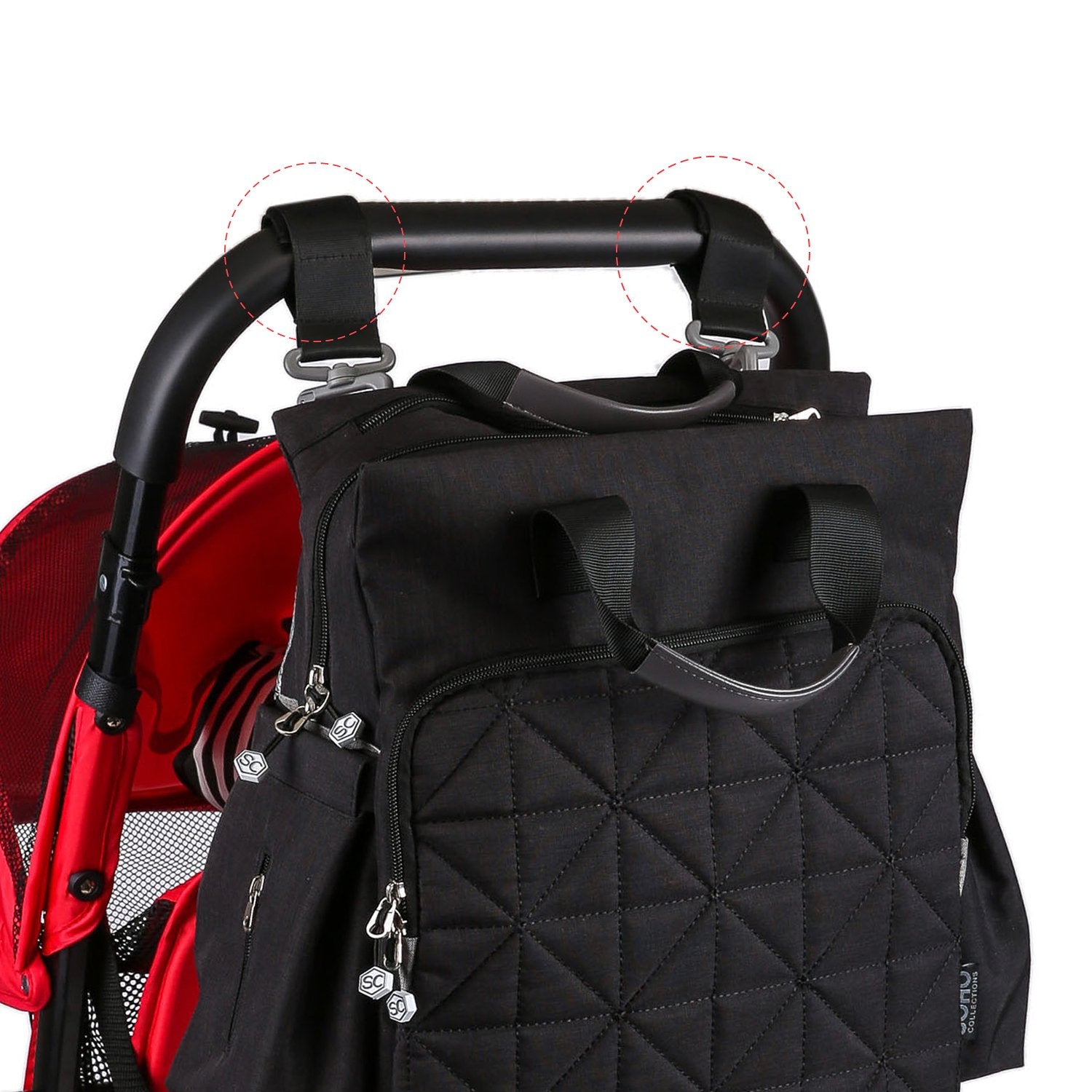 LITTLE STORY Styler Diaper Backpack - Black